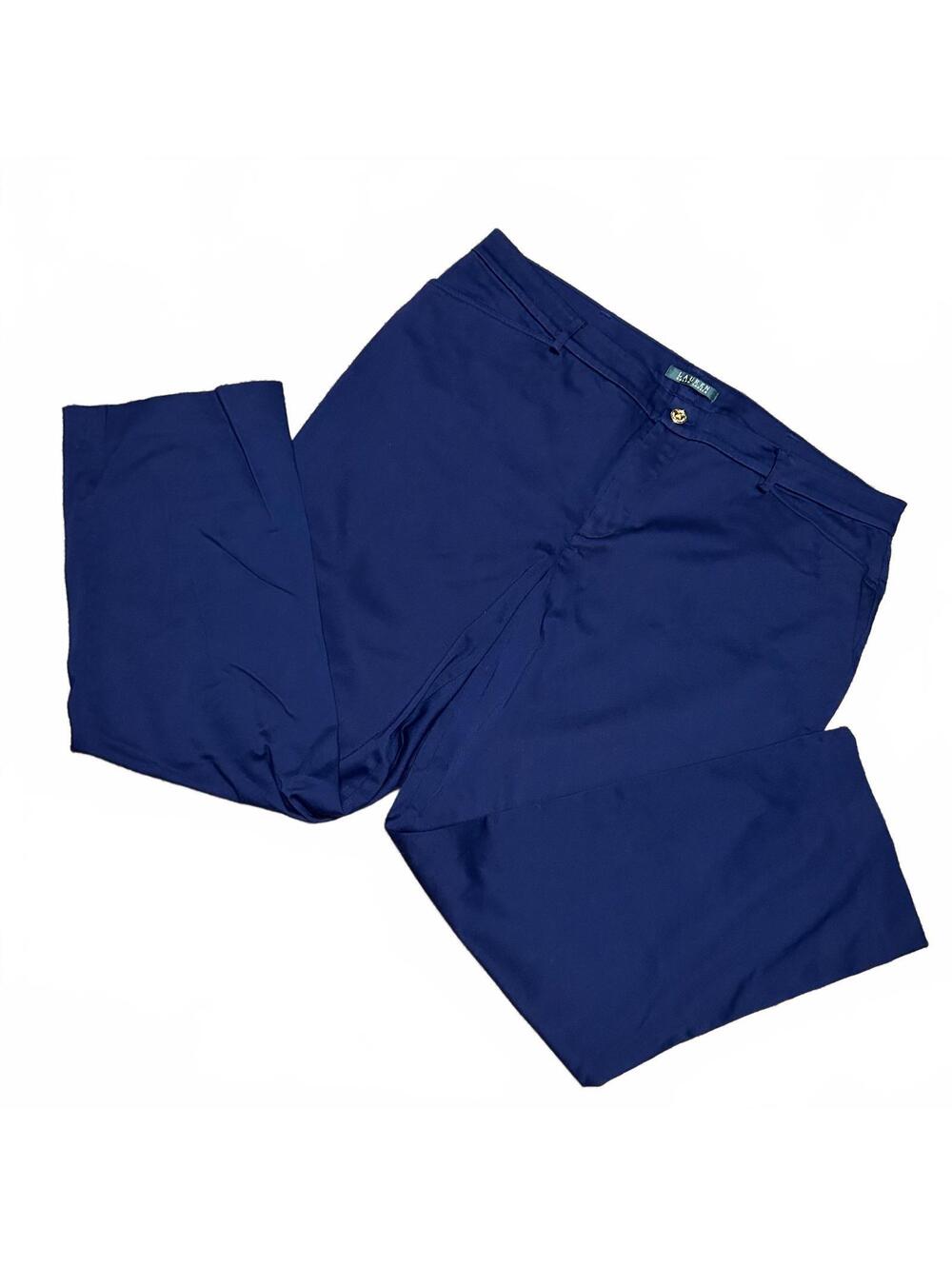 LRL Flat Front Trousers womens size 18W slacks pants chino